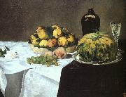 Edouard Manet Still Life with Melon and Peaches Sweden oil painting reproduction